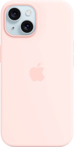 Apple - iPhone 15 Silicone Case with MagSafe - Light Pink