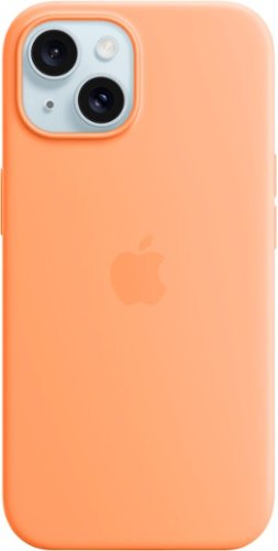 Apple - iPhone 15 Silicone Case with MagSafe - Orange Sorbet