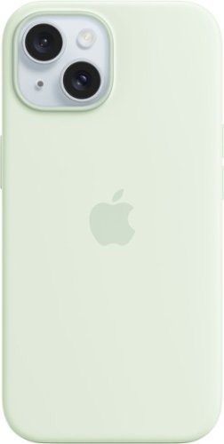 Apple - iPhone 15 Silicone Case with MagSafe - Soft Mint