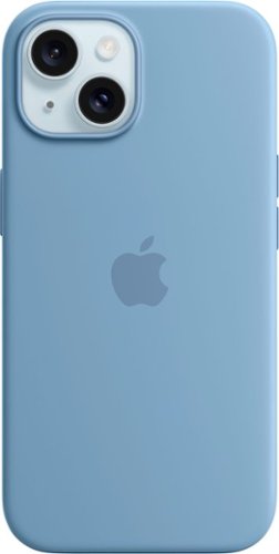 Apple - iPhone 15 Silicone Case with MagSafe - Winter Blue