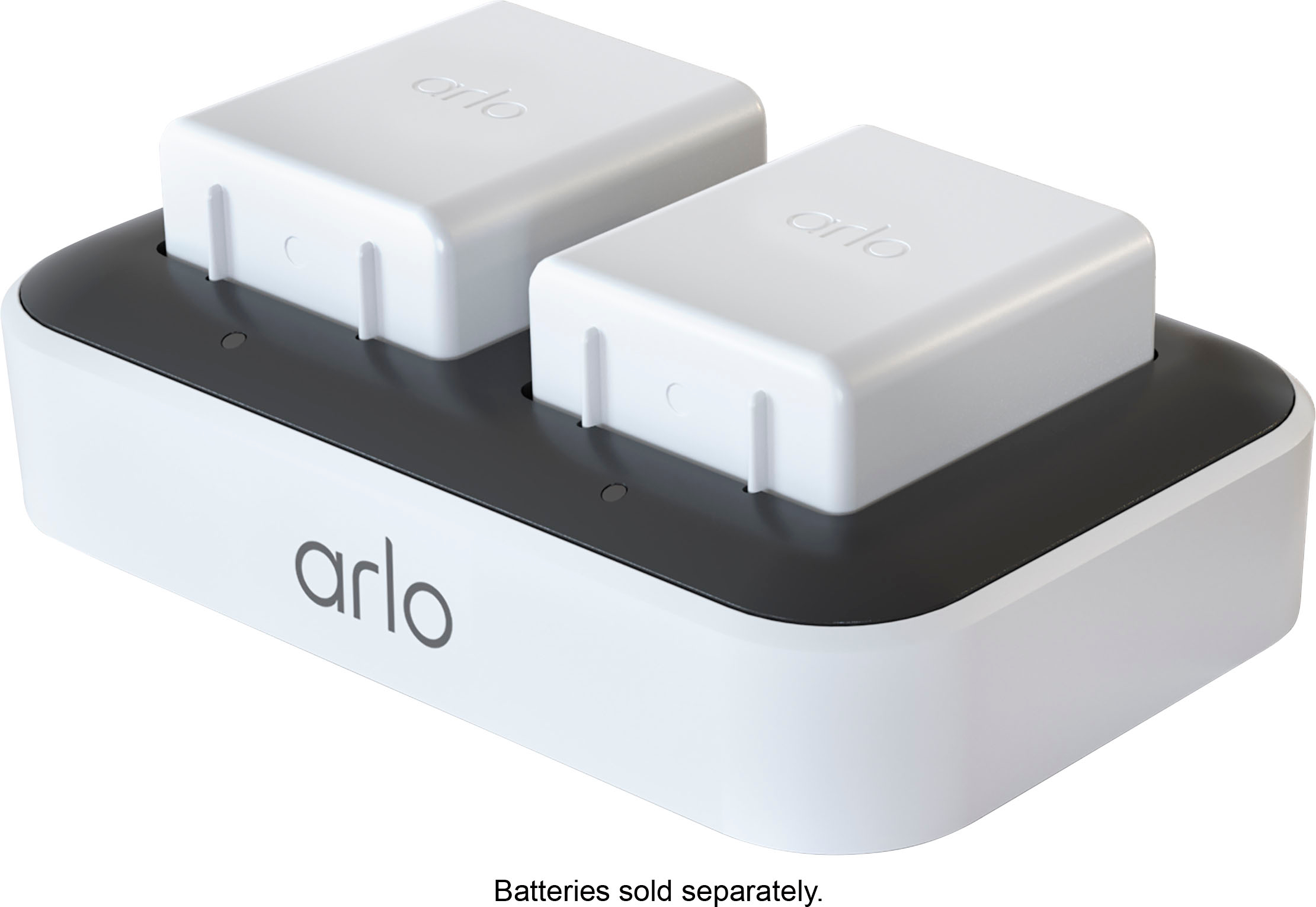 Arlo - Dual Battery Charger for Pro 5S 2K, Pro 4, Ultra 2, Ultra, Pro 3 Floodlight, Pro 4 XL, Ultra 2 XL, and Go 2 Cameras - White