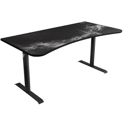 Arozzi - Arena Ultrawide Curved Gaming Desk - Gunmetal Galazy