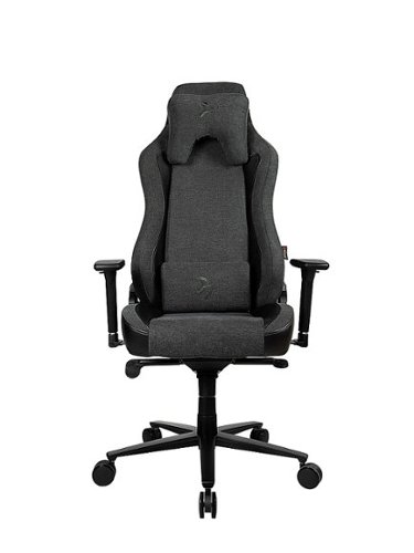 Arozzi - Vernazza Vento Signature Upholstery Soft Fabric Ergonomic Computer Gaming Chair - Dark Gray