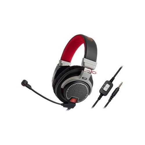 Audio-Technica - ATH Wired Gaming Headset - Red/Gray/Black