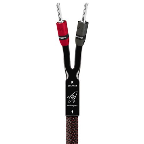 AudioQuest - Rocket 33 12' Pair Full-Range Speaker Cable, Silver Banana Connectors - Red/Black