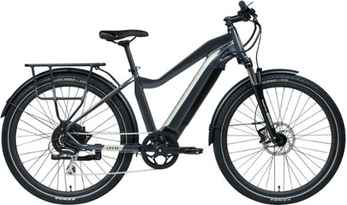 Aventon - Level Commuter Step-Over Ebike w/ 40 mile Max Operating Range and 28 MPH Max Speed - Small - Stone Grey