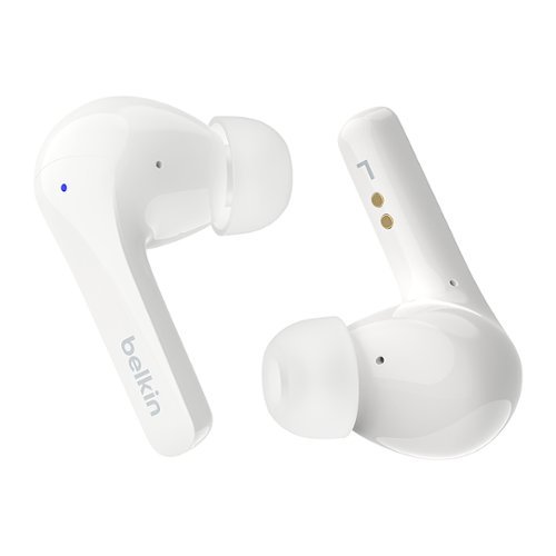 Belkin - SoundForm™ Motion True Wireless Noise Cancelling Earbuds with Wireless Charging Case - White