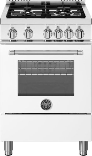 Bertazzoni - 24" Master Series range - Gas oven - 4 aluminum burners - White