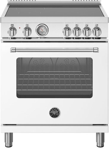 Bertazzoni - 30" Master Series range - Electric oven - 4 induction zones - Matte White