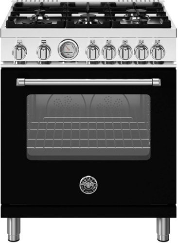 Bertazzoni - 30" Master Series range - Gas oven - 5 aluminum burners - Black