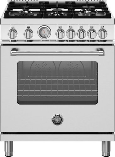 Bertazzoni - 30" Master Series range - Gas oven - 5 aluminum burners - LP version - Stainless Steel