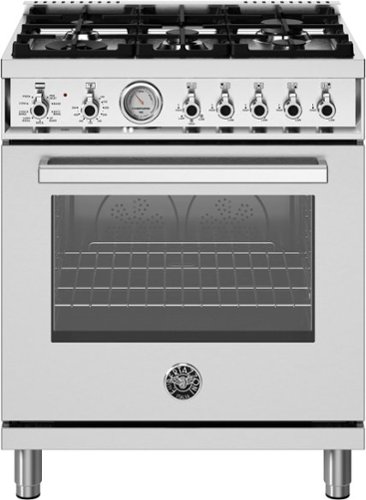 Bertazzoni - 30" Professional Series range - Electric oven - 5 aluminum burners - Stainless Steel