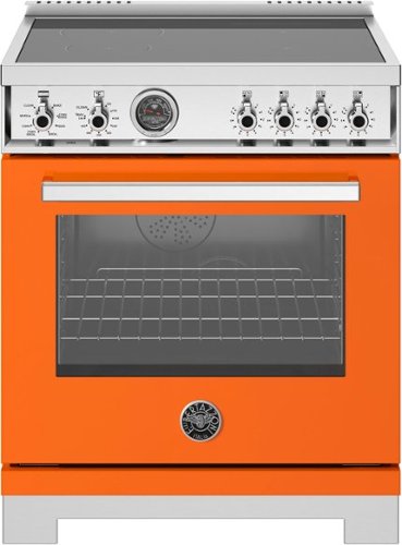 Bertazzoni - 30" Professional Series range - Electric self clean oven - 4 induction zones - Orange