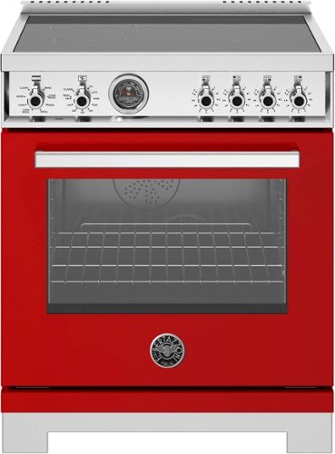 Bertazzoni - 30" Professional Series range - Electric self clean oven - 4 induction zones - Red