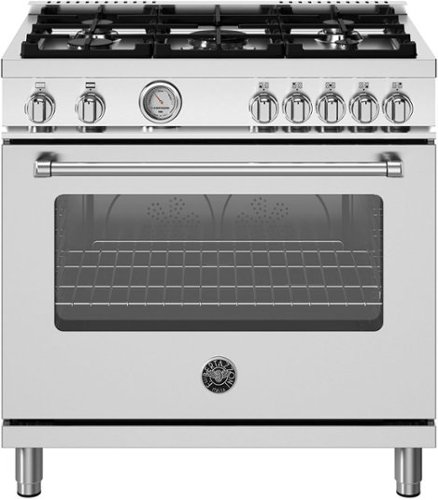 Bertazzoni - 36" Master Series range - Gas oven - 5 aluminum burners - LP version - Stainless Steel