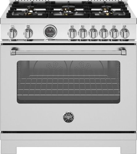 Bertazzoni - 36" Master Series range - Gas oven - 6 brass burners - LP version - Stainless Steel