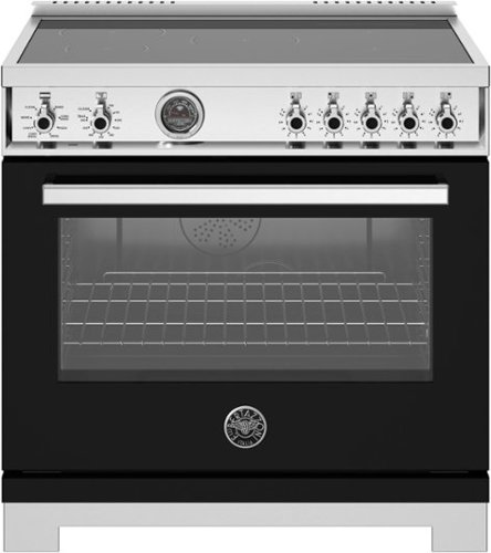 Bertazzoni - 36" Professional Series range - Electric self clean oven - 5 induction zones - Black