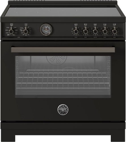 Bertazzoni - 36" Professional Series range - Electric self clean oven - 5 induction zones - Carbonio