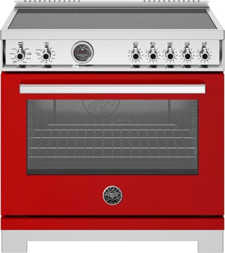 Bertazzoni - 36" Professional Series range - Electric self clean oven - 5 induction zones - Red