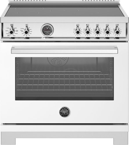 Bertazzoni - 36" Professional Series range - Electric self clean oven - 5 induction zones - White