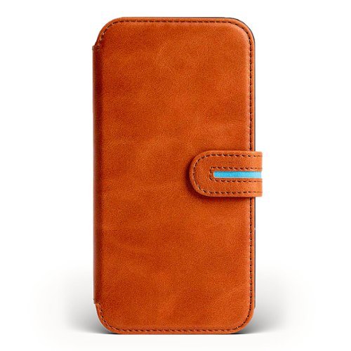 Bluebonnet - Leather Folio Case for Apple iPhone 13 Pro - Tuscan Tan