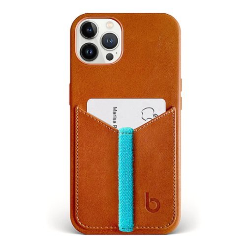 Bluebonnet - Leather Wallet Case for Apple iPhone 13 Pro Max - Saddle Tan