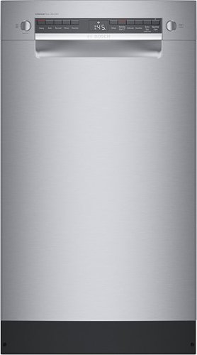 Bosch - 300 Series 18" Front Control Smart Built-In Dishwasher with 3rd Rack and 46 dBA - Stainless Steel