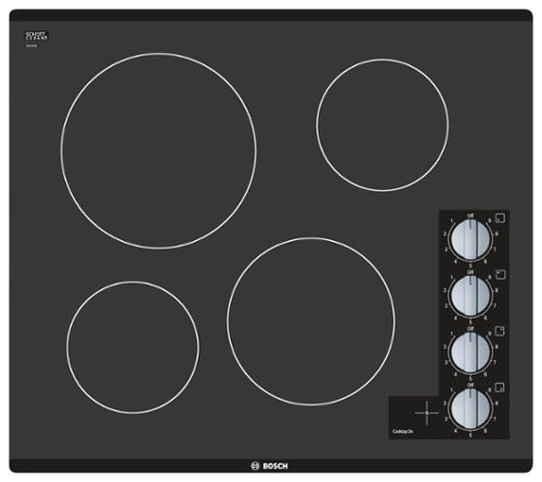 Bosch - 500 Series 24" Built-In Electric Cooktop with 4 elements - Black