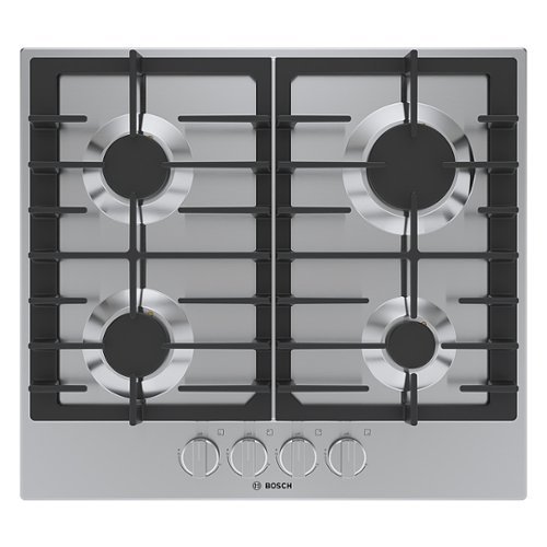 Bosch - 500 Series 24" Built-In Gas Cooktop with 4 burners - Stainless Steel