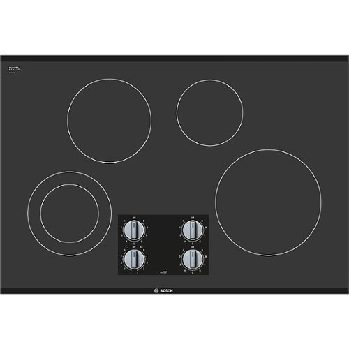 Bosch - 500 Series 30" Built-In Electric Cooktop with 4 elements - Black