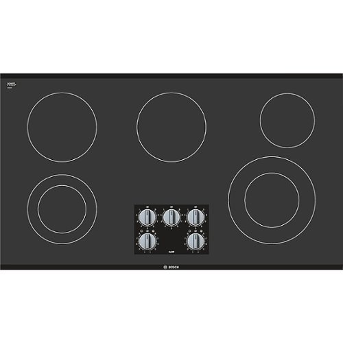 Bosch - 500 Series 36" Built-In Electric Cooktop with 5 elements - Black