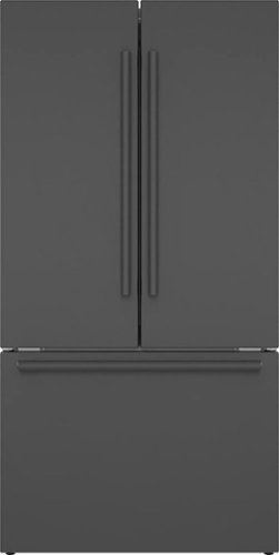 Bosch - 800 Series 21 Cu. Ft. French Door Counter-Depth Smart Refrigerator - Black Stainless Steel