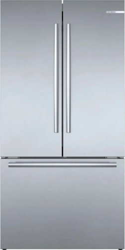 Bosch - 800 Series 21 Cu. Ft. French Door Counter-Depth Smart Refrigerator - Stainless Steel