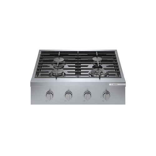 Bosch - 800 Series 30" Built-In Gas Cooktop with 4 Burners including 18,000 BTU Burner - Silver