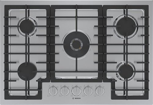 Bosch - 800 Series 30" Built-In Gas Cooktop with 5 burners - Stainless Steel