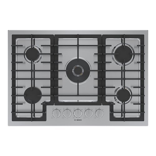 Bosch - 800 Series 30" Built-In Gas Cooktop with 5 burners with FlameSelect - Stainless Steel