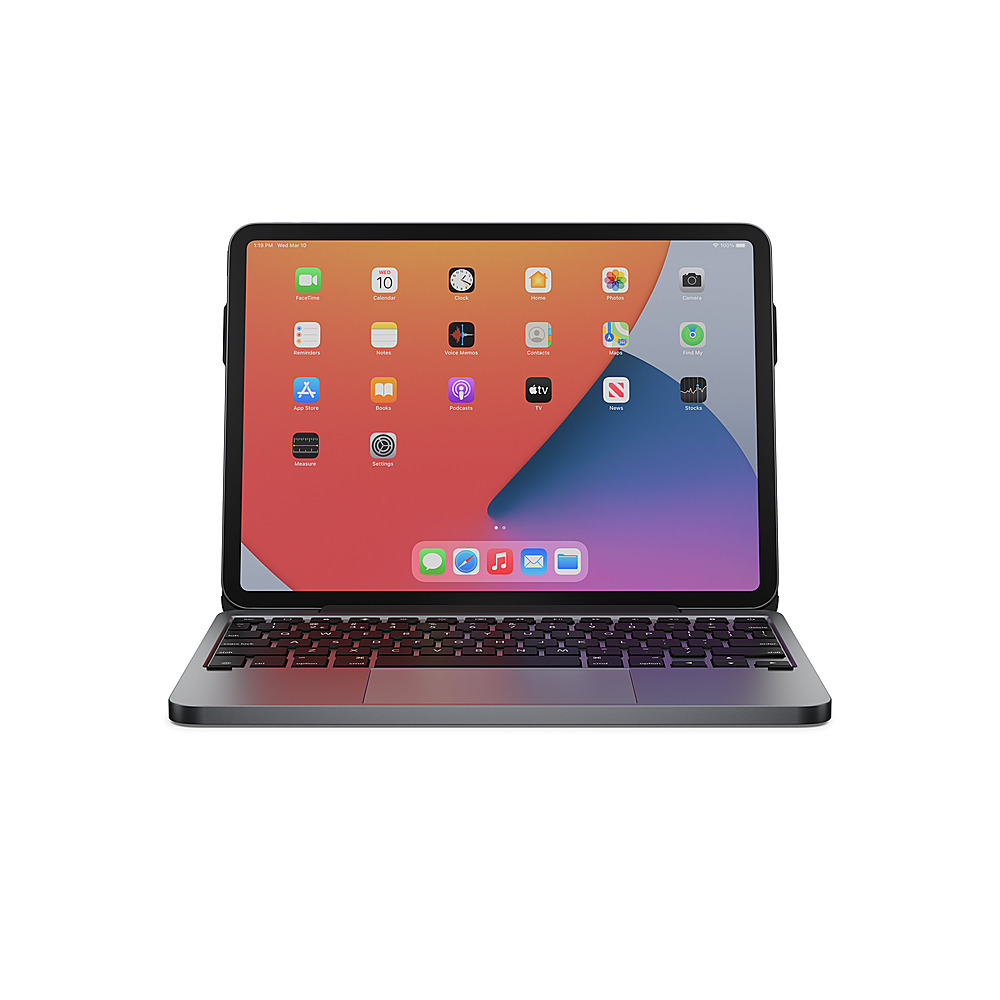 Brydge - 11 MAX+ Wireless Keyboard for iPad Pro 11-inch (1st, 2nd & 3rd Gen) & iPad Air (4th, 5th Gen) w/Trackpad & SnapFit Case - Space Gray