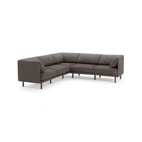 Burrow - Contemporary Range 5-Seat Sectional - Heather Charcoal