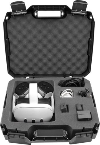 CASEMATIX - Hard Shell Custom Travel Case for Meta Quest 3 and 2 VR Headsets - Black