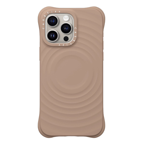 CASETiFY - Essentials Ripple Case with MagSafe for Apple iPhone 15 Pro Max - Latte