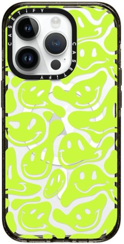 CASETiFY - Impact Case with MagSafe for Apple iPhone 15 Pro - Acid Smiles Neon Green