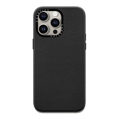 CASETiFY - Leather Case with MagSafe for Apple iPhone 15 Pro Max - Jet Black