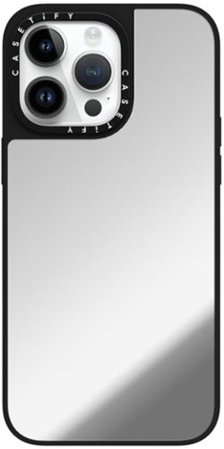 CASETiFY - Mirror Case with MagSafe for Apple iPhone 15 Pro Max - Silver with Black Bumper