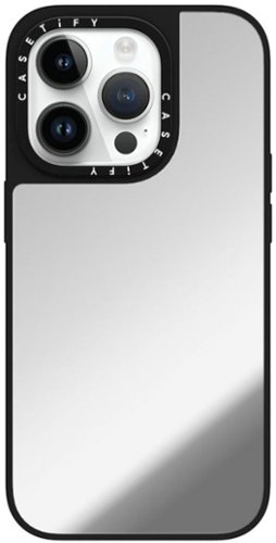 CASETiFY - Mirror Case with MagSafe for Apple iPhone 15 Pro - Silver with Black Bumper