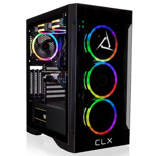 CLX - SET Gaming Desktop - AMD Ryzen 7 7700X - 32GB Memory - NVIDIA GeForce RTX 4070 - 1TB NVMe M.2 SSD + 4TB HDD - Black