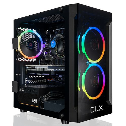 CLX - SET Gaming Desktop - Intel Core i5 10400F - 16GB Memory - NVIDIA GeForce GTX 1650 - 1TB M.2 NVMe SSD - Black