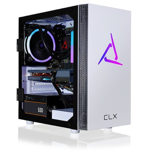 CLX - SET Gaming Desktop - Intel Core i7 10700F - 16GB Memory - NVIDIA GeForce RTX 3060 - 500GB NVMe M.2 SSD + 3TB HDD - White