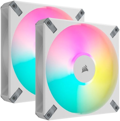 CORSAIR - AF140 RGB ELITE 140mm Computer Case Fan with AirGuide Technology (2-pack) - White