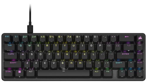 CORSAIR - K65 PRO MINI RGB 65% Optical-Mechanical Gaming Keyboard Backlit RGB LED, OPX - Black