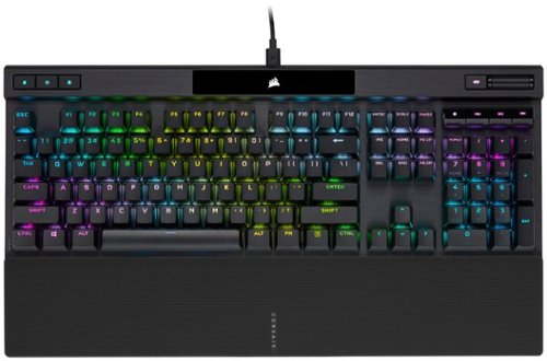 CORSAIR - K70 RGB PRO Full-size Wired Mechanical Cherry MX Speed Linear Switch Gaming Keyboard with PBT Double-Shot Keycaps - Black